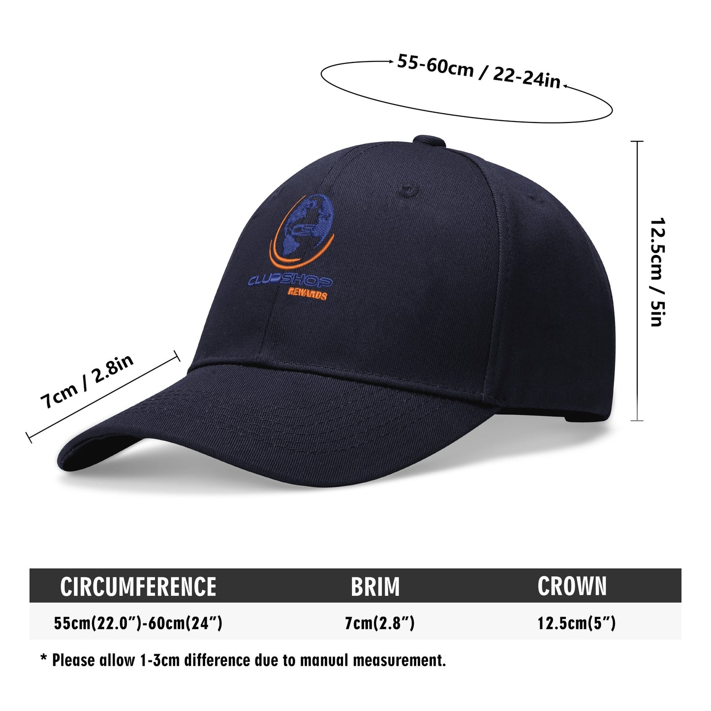 Clubshop Logo All Over Embroidered Baseball Caps