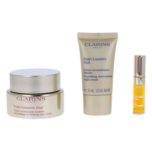 Unisex Cosmetic Set Nutri Lumiere Clarins All skin types (3 Pieces)