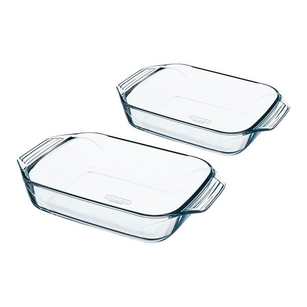 Set of Oven Dishes Pyrex Irresistible Borosilicate glass (28 x 17 cm + 35 x 23 cm) (2 pcs)