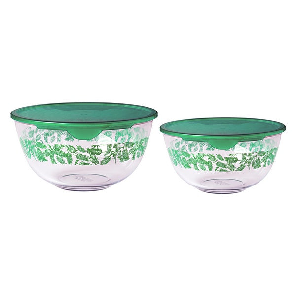 Set portapranzo Pyrex C&amp;F (2 pz) Vetro Borosilicato Trasparente