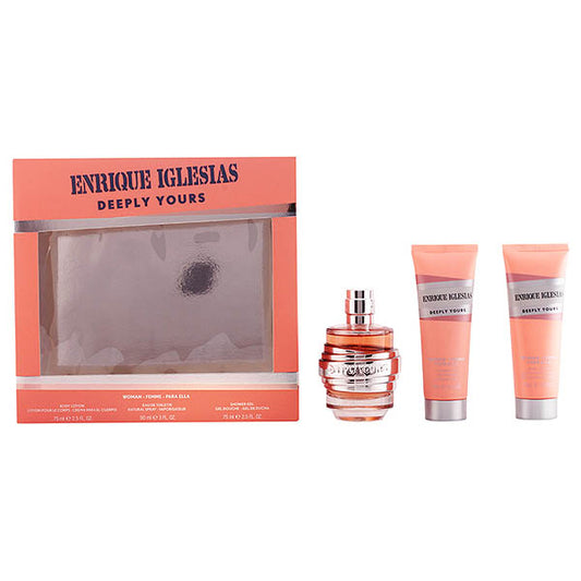 Women's Perfume Set Enrique Iglesias Deeply Yours Woman Singers 925801 (3 pcs)