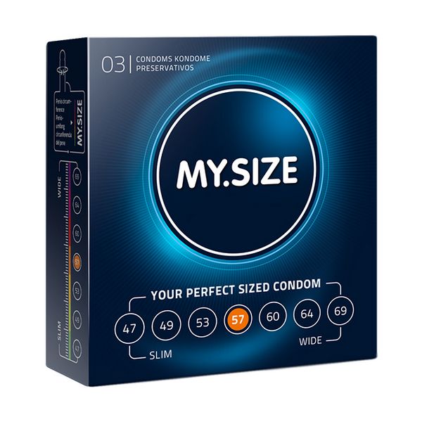 Natural Latex Condom 57 Width 3 pcs MY.SIZE 20145