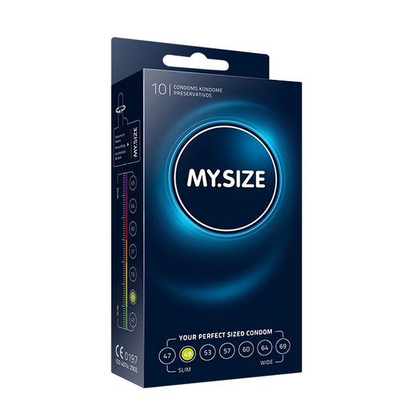 Natural Latex Condom 49 Width 10 pcs MY.SIZE 30120