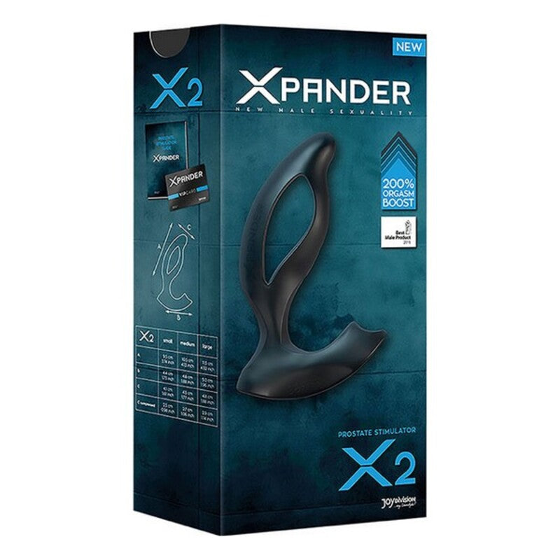 Massaggiatore prostatico Xpander X2 Silicone Noir Joydivision 5152800000 (10,5 cm) Nero