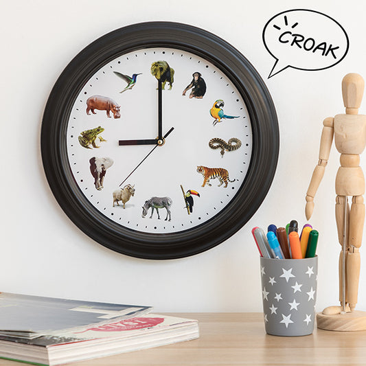 Wall Clock Animals Sound
