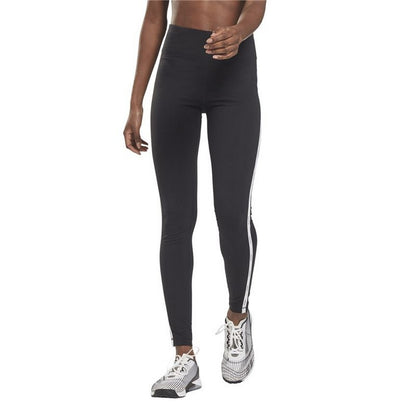Sports Leggings Reebok  Pping Cotton W  Black
