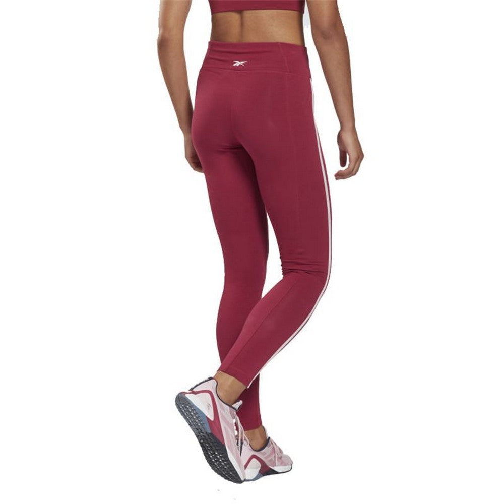 Sports Leggings Reebok  Pping Cotton W Dark Red