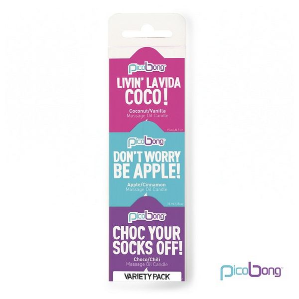 Confezione varietà di candele per olio da massaggio 3 pezzi PicoBong 7052 7052 3 pezzi