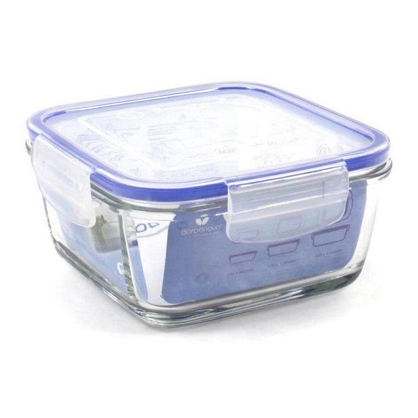 Lunch Box Ermetico Borgonovo Trasparente Quadrato