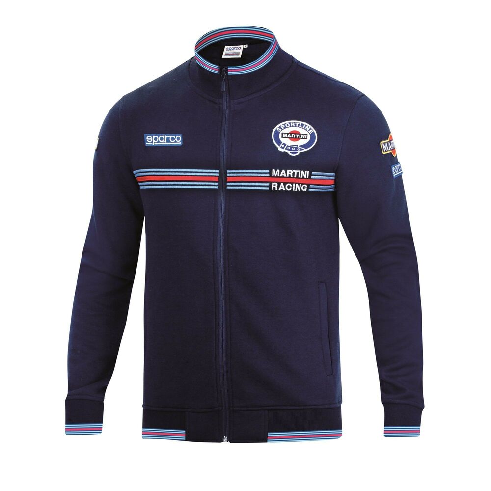 Men’s Sweatshirt without Hood Sparco MARTINI RACING Size M Navy Blue