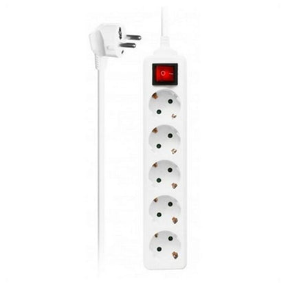 Power Socket - 5 sockets with Switch Ewent EW3916 Schuko White (1,5 m)