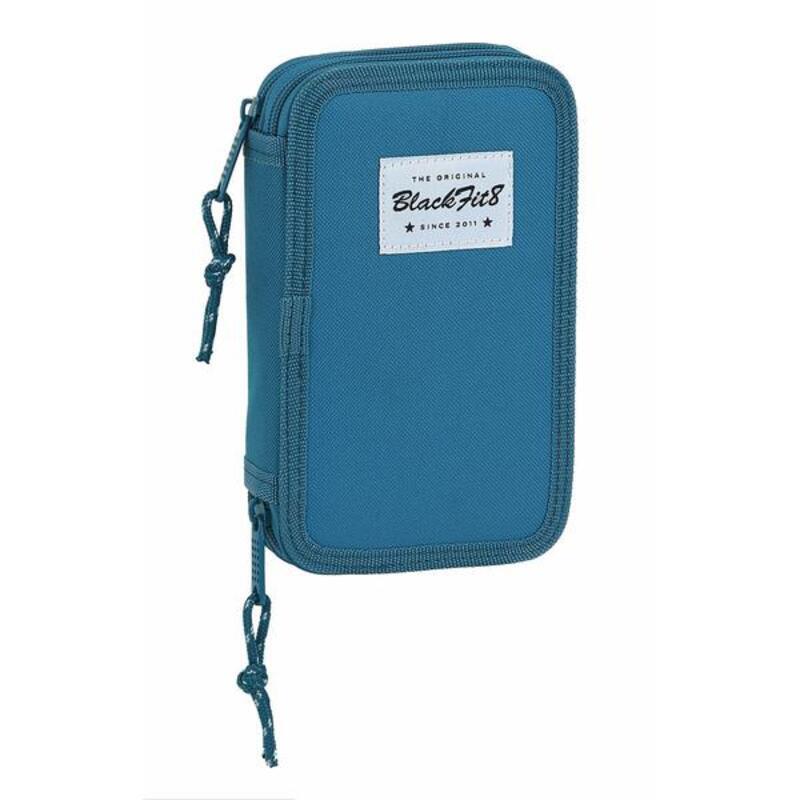 Double Pencil Case BlackFit8 Egeo Blue (28 pcs)