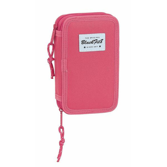 Double Pencil Case BlackFit8 Pink (28 pcs)