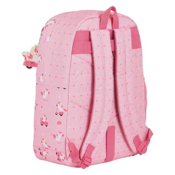 School Bag Glow Lab Unicorn Day Pink