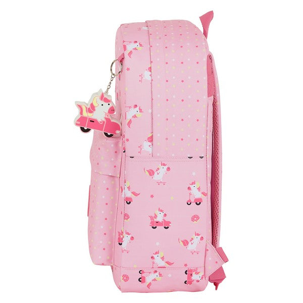 School Bag Glow Lab Unicorn Day Pink