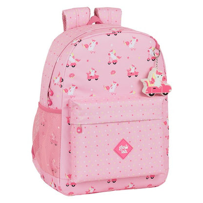 School Bag Glow Lab Unicorn Day Pink