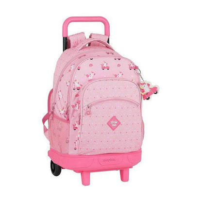 Zaino Scuola con Ruote Compact Glow Lab Unicorn Day Pink
