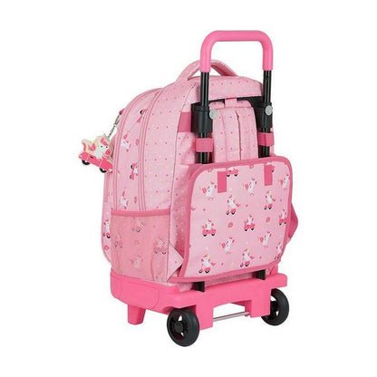 Zaino Scuola con Ruote Compact Glow Lab Unicorn Day Pink
