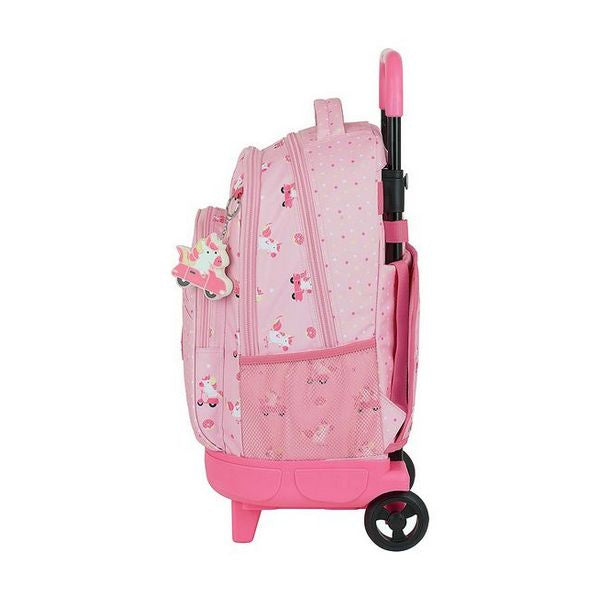 Zaino Scuola con Ruote Compact Glow Lab Unicorn Day Pink