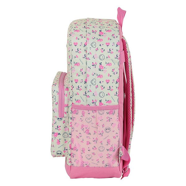 School Bag Smiley World Garden White Pink