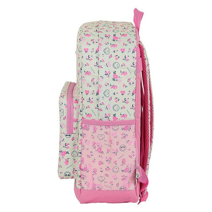 School Bag Smiley World Garden White Pink