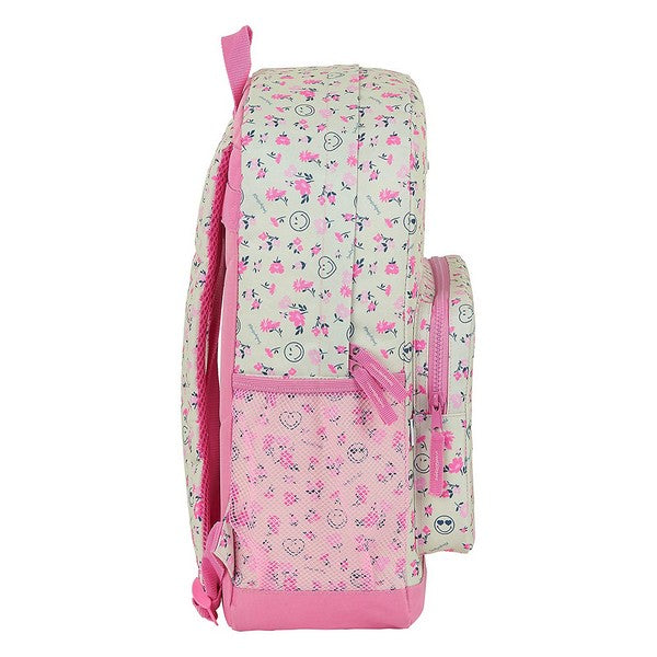 School Bag Smiley World Garden White Pink