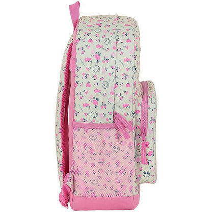School Bag Smiley World Garden White Pink