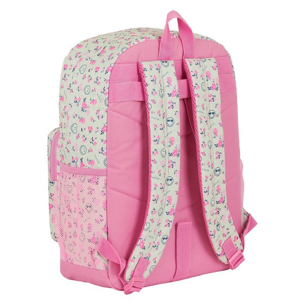 School Bag Smiley World Garden White Pink