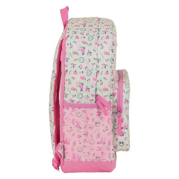 School Bag Smiley World Garden White Pink