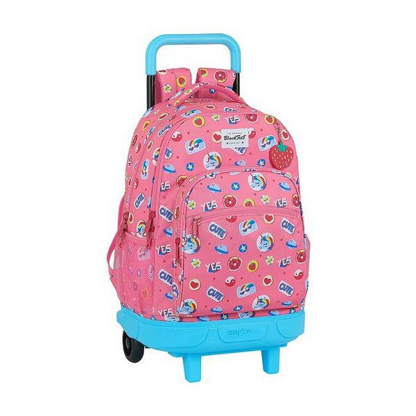 School Rucksack with Wheels Compact BlackFit8 Cute