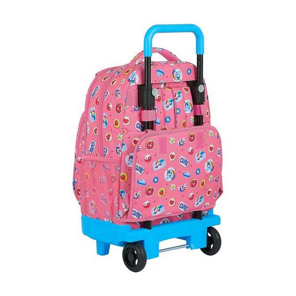 School Rucksack with Wheels Compact BlackFit8 Cute