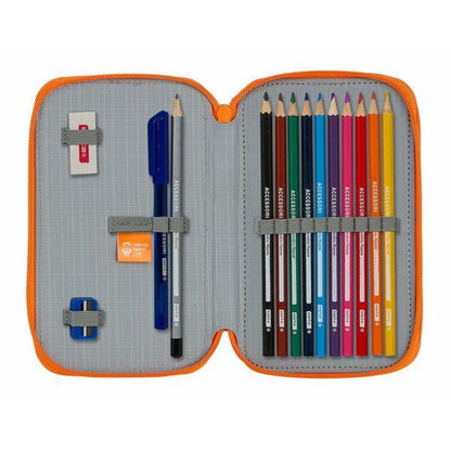 Astuccio Doppio Valencia Basket Blu Arancio (28 pz)