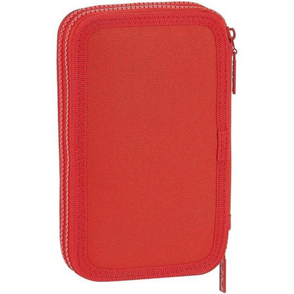 Double Pencil Case Atlético Madrid White Red (28 pcs)