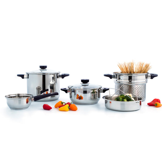 Cookware Quid Stainless steel (5 pcs) (Ø 22-24-14 cm)