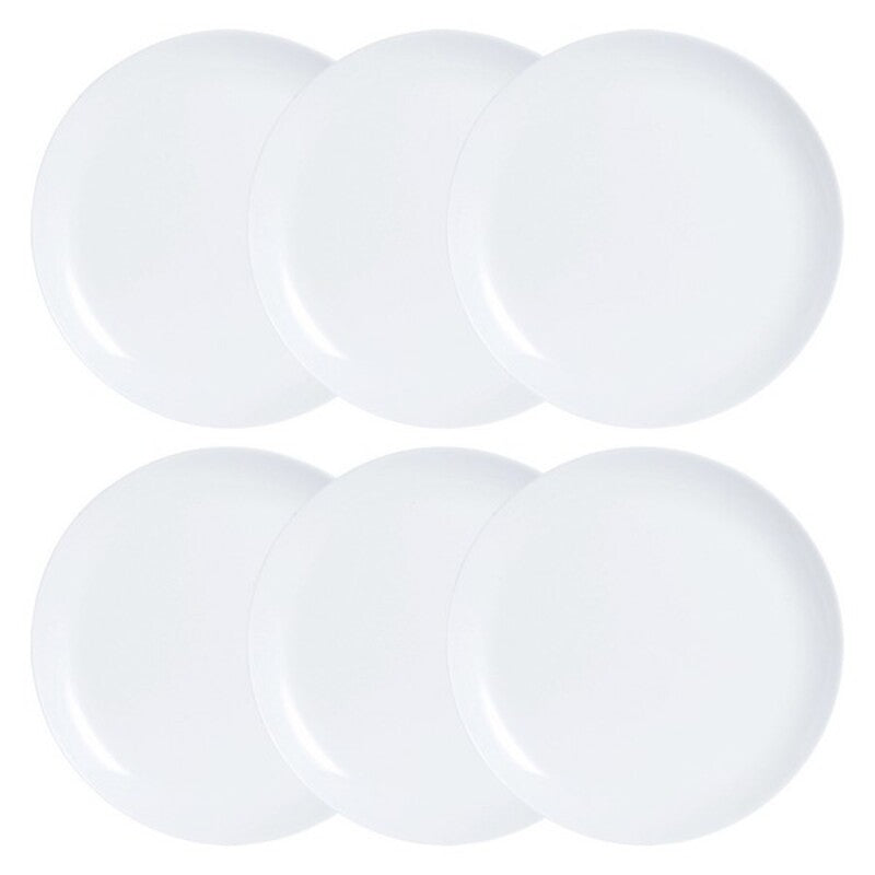 Plate set Luminarc Diwali 6 pcs White Glass