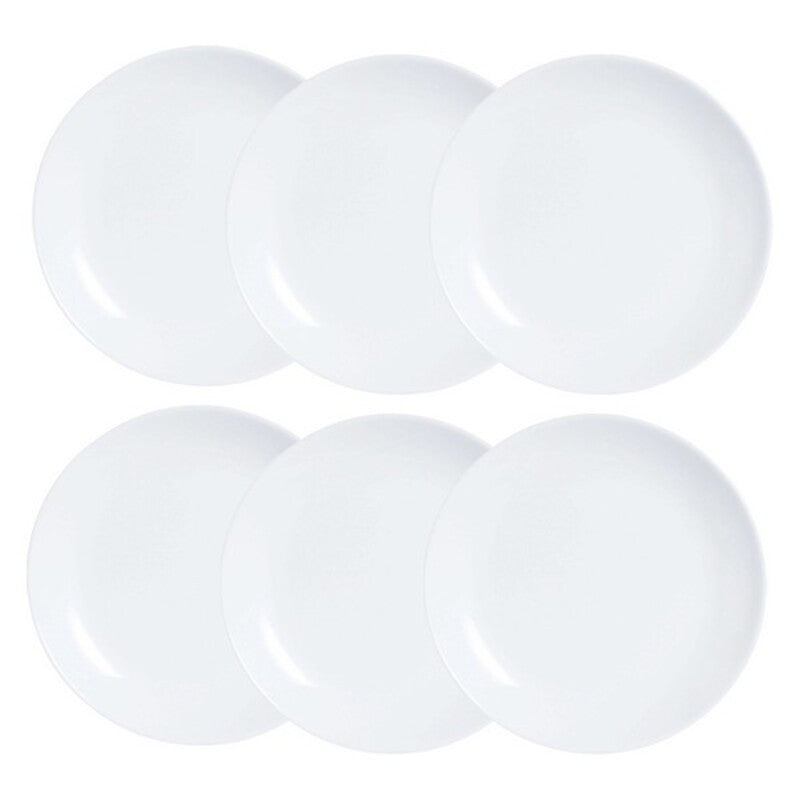 Plate set Luminarc Diwali 6 pcs White Glass (19 cm)