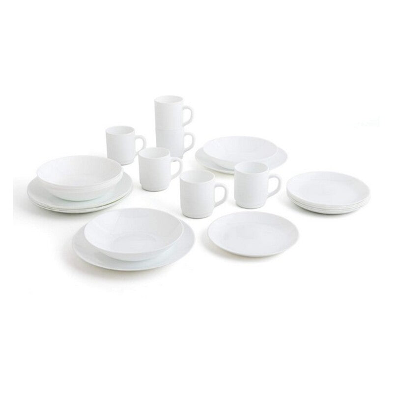 Tableware Luminarc Zelie White Glass (24 pcs)