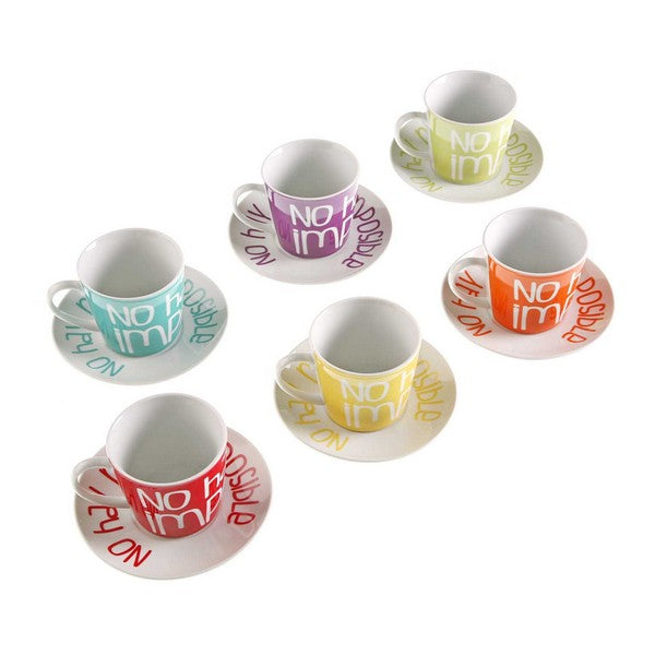 Piece Coffee Cup Set Porcelain (6 Pieces)