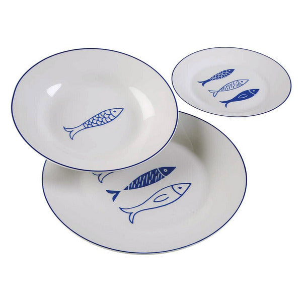 Dinnerware Set Navy Porcelain (18 Pieces)