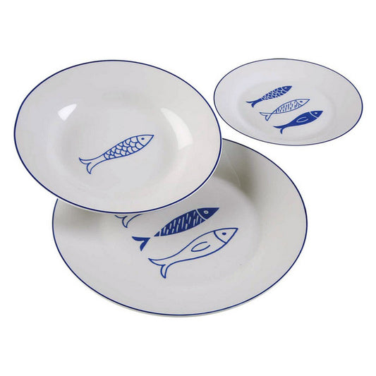 Dinnerware Set Navy Porcelain (18 Pieces)