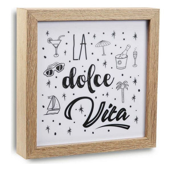 Painting Dolce Vita MDF Wood (4 x 20 x 20 cm)
