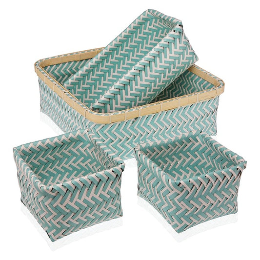 Basket set polypropylene (4 Pieces) (31 x 12 x 31 cm)