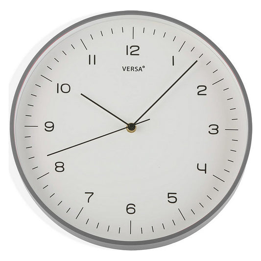 Wall Clock Plastic (4,5 x 31,5 x 31,5 cm) Grey