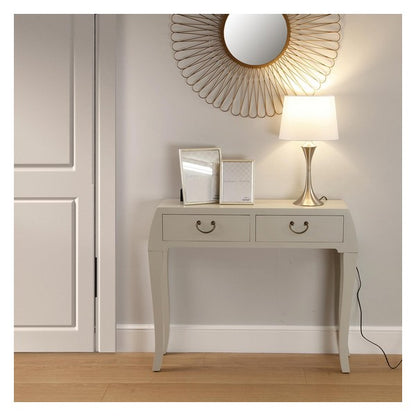 Hall Table with 2 Drawers MDF Wood/Fir wood (25 x 80 x 97 cm)