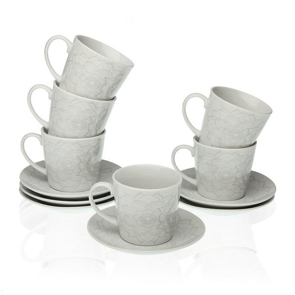 Piece Coffee Cup Set Porcelain (12 Pieces)