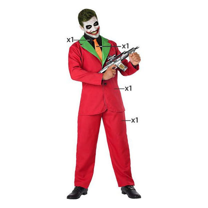 Costume for Adults Male Clown Joker Red