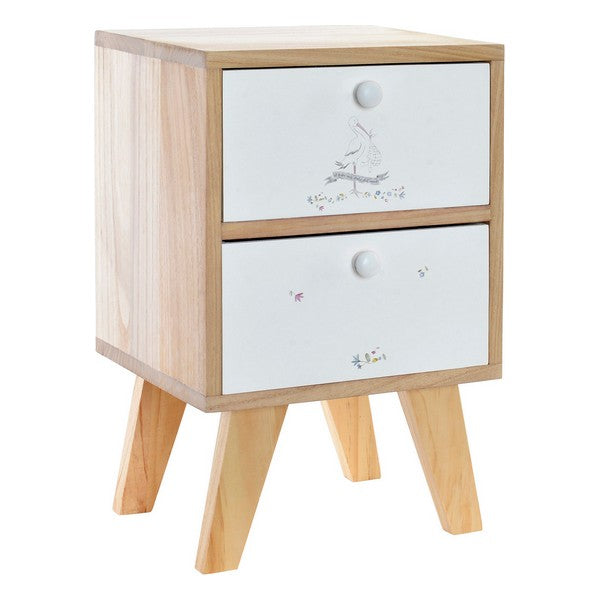 Nightstand DKD Home Decor Baby Paolownia wood (30 x 25 x 47 cm)