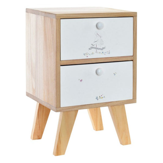 Nightstand DKD Home Decor Baby Paolownia wood (30 x 25 x 47 cm)