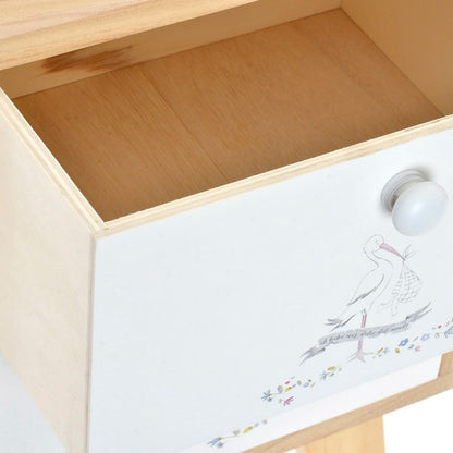 Nightstand DKD Home Decor Baby Paolownia wood (30 x 25 x 47 cm)