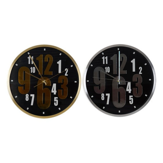 Wall Clock DKD Home Decor Aluminium (2 pcs) (30 x 4 cm)
